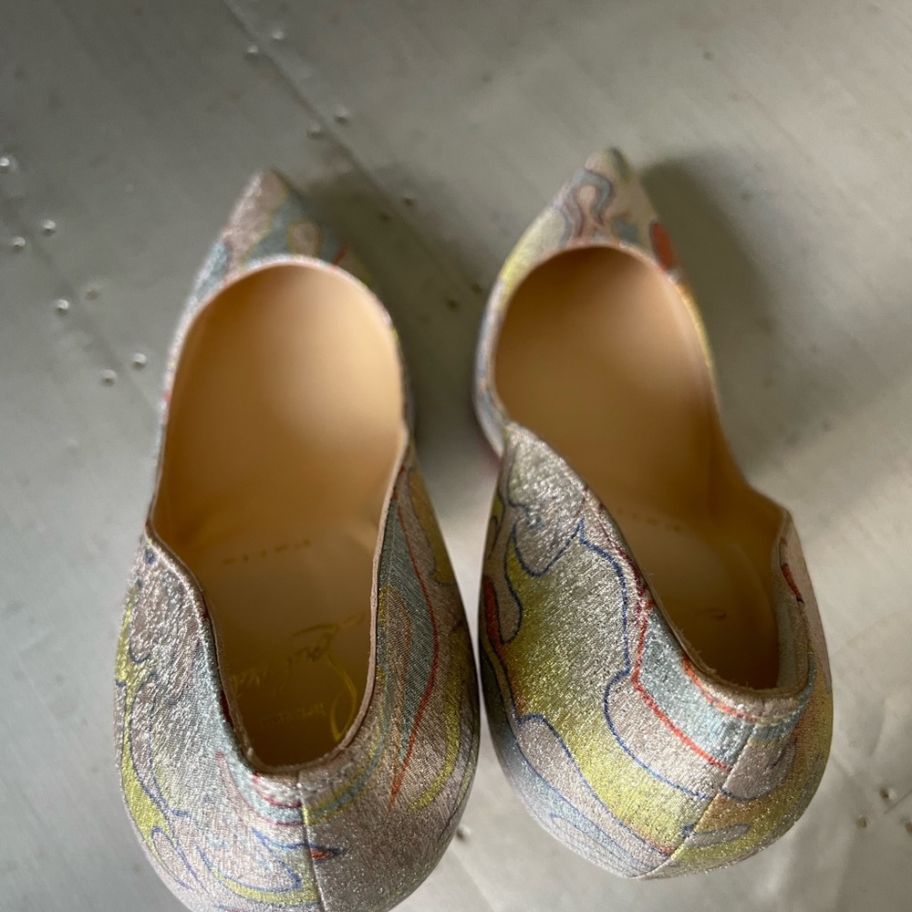 christian louboutin pigalle follies lurex flame gold fabric stiletto sz 36 - Picture 6 of 10